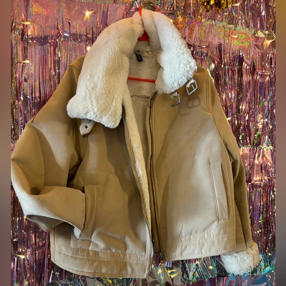 H&M Jackets & Blazers - Faux Fur Buckle Jacket